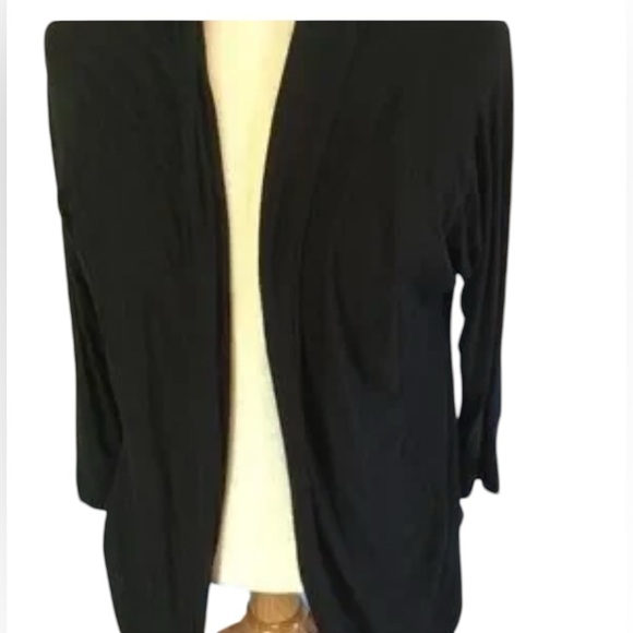 Black Cardigan Sweater Open Front_size 3_(16/18)_ Travelers By Chico’s_Women - Picture 3 of 6